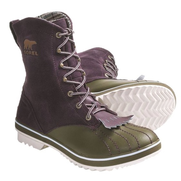 Sorel Shoes - SOREL Olive & Fudge Tivoli Camp 18 Suede Boot